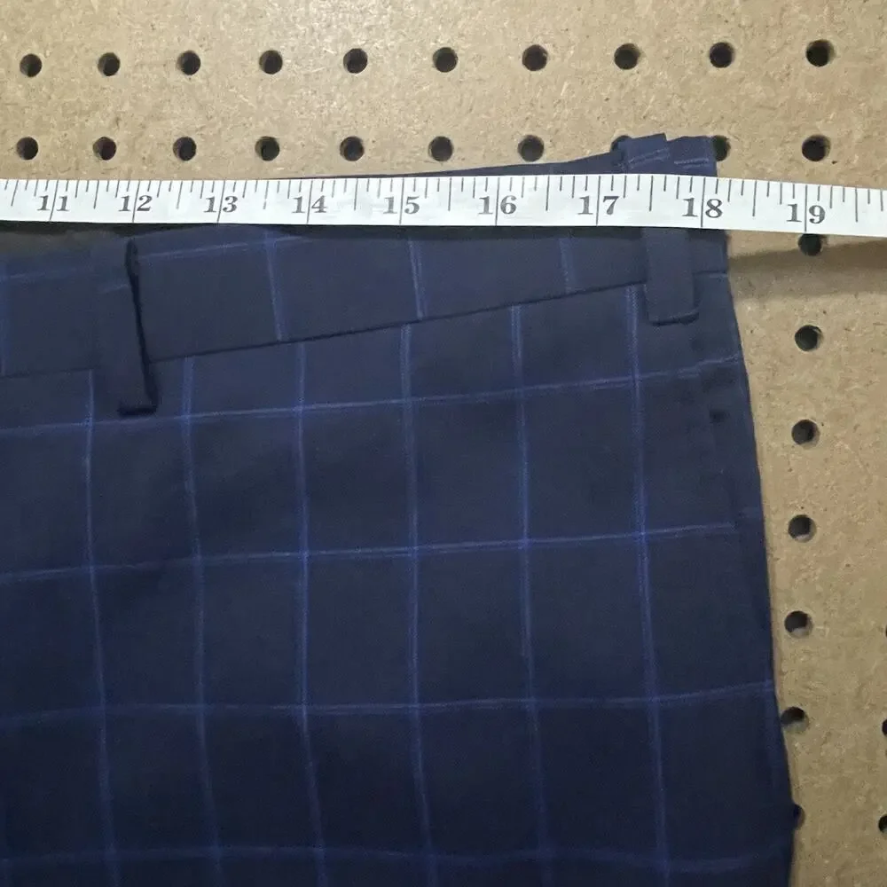 Indochino 2pc Suits Mens Size 44 R Navy Windowpane Camo Lined Jacket Pants 36x31